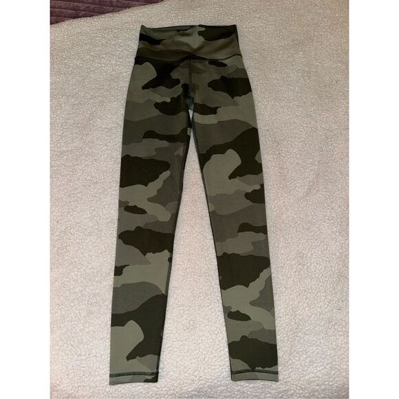 Aerie Women’s High Rise Leggings Green Camo Size Small Long EUC - Picture 6 of 12